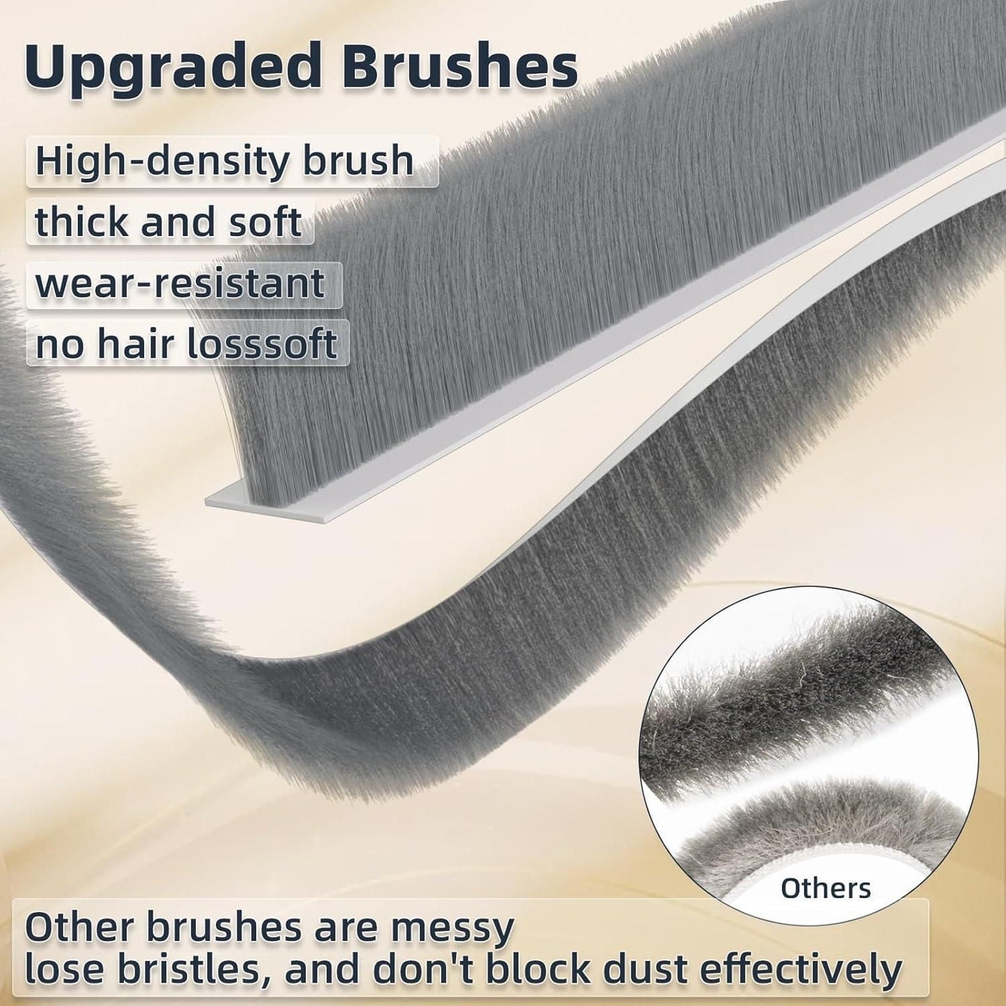 Door Draft Stopper With Brush